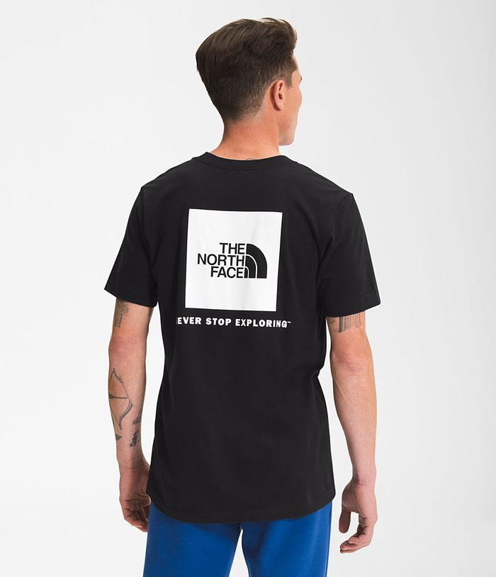 Camiseta The North Face Hombre Manga Corta Box Nse Negras - Peru 95012OSUY